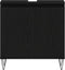 vidaXL - Wastafel - Meubel - Zwart - Eiken - 58x33x60 - cm - Gelaagd - Hout