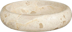 Mica Decorations Finnos - Schaal - Marmer - Beige - H6 x Ø25 cm
