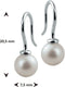 Glams oorhangers - Franse haak - Parel 7.5mm - Zilver