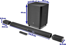 JBL Bar 5.1 - Soundbar met draadloze subwoofer en afneembare speakers - Zwart