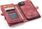 Caseme - vintage 2 in 1 portemonnee hoes - Geschikt voor iPhone 13 Mini - Rood