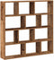 vidaXL - Wandschap - kubus - 12 - vakken - bewerkt - hout - oud - houtkleurig