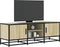 vidaXL - Tv-meubel - 120x35x41 - cm - bewerkt - hout - metaal - sonoma - eikenkleurig