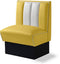Bel Air Dinerbank Single Booth HW-70 Geel