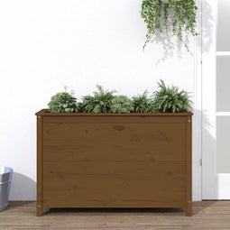 vidaXL - Plantenbak - verhoogd - 119,5x40x78 - cm - massief - grenen - honingbruin