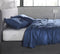 Zohome Dekbedovertrek Satinado - Effen Bedlinnen - 200x220 - Blauw - Dekbedhoes van 100% Katoen-Satijn