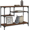 vidaXL - Wandtafel - met - schappen - 100x35x75 - cm - bruin - eikenkleur