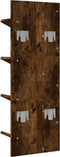 vidaXL - Wandschap - 4-laags - 33x16x90 - cm - gerookt - eikenkleurig