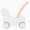 Angel Toys 606014 - Poppen loopwagen - Inclusief matrasje dekentje kussentje opbergtas - Grijs wit