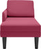 vidaXL - Chaise - longue - met - kussen - en - rechterarmleuning - fluweel - wijnrood