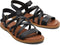 TOMS Sephina Sandal - Platte sandalen - Leer - Zwart - Maat: 37
