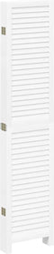 vidaXL - Kamerscherm - met - 6 - panelen - massief - paulowniahout - wit