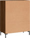 vidaXL - Dressoir - 69,5x34x90 - cm - bewerkt - hout - bruin - eikenkleur