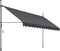 tectake® Klemluifel - Balkonluifel - UV-bestendig - Waterafstotend - Breedte 400 cm - Antraciet