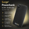 Surge Powerbank 20.000mAh - 22,5W Snellader - 2x USB-C & 1x USB-A - LED Display - Zwart - 14,5 x 6,8