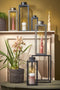Mica Decorations Arzilla Lantaarn - L14 x B13 x H35 cm - Modern design met glazen zijkanten - Zwart