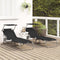 vidaXL - Vouwbare - Ligbedden - 2 - stuks - met - Zonnescherm - Zwart - 600D - Oxford - Stof