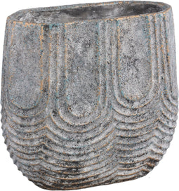 PTMD Rexin Bloempot - 40 x 20 x 36 cm - Cement - Grijs