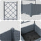 vidaXL - Tuinplanter - met - Trellis - Lichtgrijs - 40x40x125,5 - cm