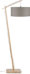 GOOD&MOJO Vloerlamp Andes - Bamboe/Taupe - 72x47x176cm - Scandinavisch,Bohemian - Staande lampen voor Woonkamer - Slaapkamer