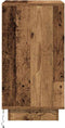 vidaXL - Nachtkastje - met - LED-verlichting - 38x34x65 - cm - oud - hout