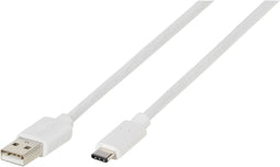 Vivanco DCVVUSBC20A05W - USB-kabel USB-A naar USB-C - 0,5 m - Wit