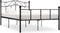 vidaXL - Bedframe - metaal - zwart - 160x200 - cm