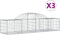 vidaXL - Schanskorven - 3 - st - gewelfd - 200x50x40/60 - cm - gegalvaniseerd - ijzer