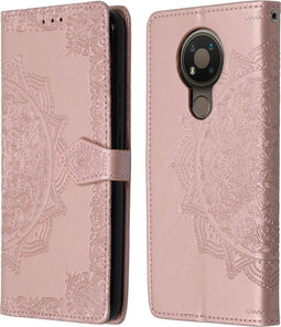 iMoshion Hoesje Geschikt voor Nokia 3.4 Hoesje Met Pasjeshouder - iMoshion Mandala Bookcase - Roze