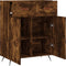 vidaXL - Dressoir - 69,5x34x90 - cm - bewerkt - hout - gerookt - eikenkleurig