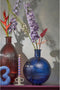 Mica Decorations Firenza - Bol vaas - Gerecycled glas - Donker blauw - 34 x 42 cm