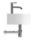 Atlantic Joe - fonteinset halfrond - 30x25,5x11,5 cm - wit keramiek