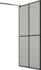 vidaXL - Inloopdouchescherm - 118x190 - cm - donker - gehard - glas