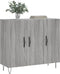 vidaXL - Dressoir - 90x34x80 - cm - bewerkt - hout - grijs - sonoma - eikenkleurig