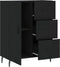 vidaXL - Dressoir - 69,5x34x90 - cm - bewerkt - hout - zwart