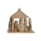 Kerststal set DKD Home Decor Blauw Bruin Gouden Hars 7 x 7 x 15,5 cm (2 Stuks)