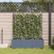 vidaXL - Tuinbak - met - Trellis - 3 - stuks - Lichtgrijs - 120x40x143 - cm