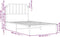 vidaXL - Bedframe - met - hoofdbord - metaal - wit - 100x190 - cm