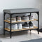 vidaXL - Schoenenbank - 62x32x47 - cm - bewerkt - hout - sonoma - eikenkleurig