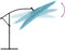 vidaXL - Parasol - met - stalen - paal - 246x246x230 - cm - blauw