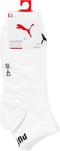 PUMA Unisex Quarter Plain Enkelsokken - 3-Pack - Maat 35-38 - Wit (3 paar)