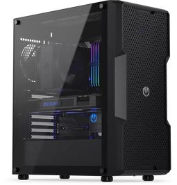 ENDORFY Regnum 400 Air - Tower PC - ATX Micro-ATX Mini-ITX - Geharde glas zijpaneel - Zwart