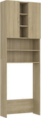 vidaXL - Wasmachinekast - 64x25,5x190 - cm - sonoma - eikenkleurig