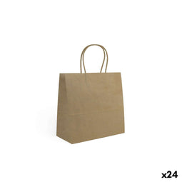 Papieren Zak Algon Kraft 26 x 17 x 26 cm (24 Stuks)