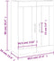 vidaXL - Hangkast - 69,5x34x90 - cm - bruin - eikenkleur