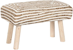 Voetensteun Home ESPRIT Jute Eucalyptushout 60 x 31 x 38 cm
