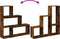 vidaXL - Kamerscherm - / - boekenkast - 123x29x123 - cm - hout - gerookt - eiken
