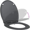 vidaXL - Snelle - Afneembare - Toiletbril - met - Softclose - Duroplast - Antra