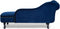 NIMES - Chaise longue - Marineblauw - Linkerzijde - Fluweel