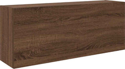 vidaXL - Badkamerwandkast - 100x25x40 - cm - bewerkt - hout - bruin - eikenkleur